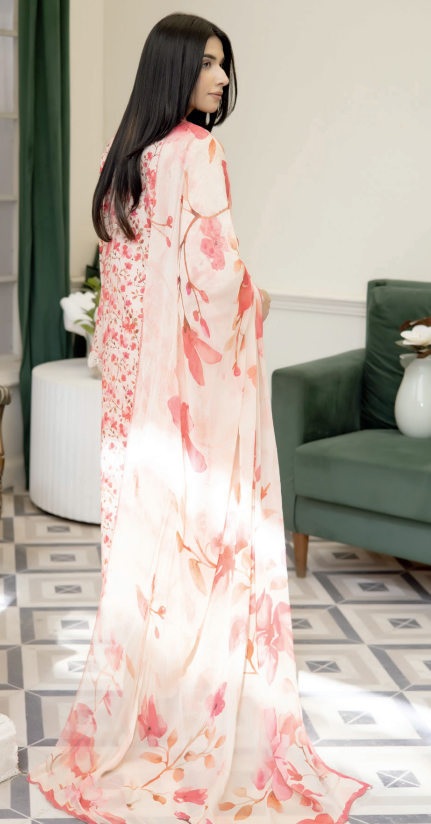 Johra Printkari Js-617 Embroidered & Printed Lawn with Printed Chiffon Dupatta