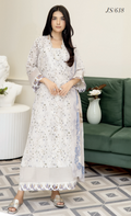 Johra Printkari Js-618 Embroidered & Printed Lawn with Printed Chiffon Dupatta