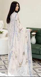 Johra Printkari Js-618 Embroidered & Printed Lawn with Printed Chiffon Dupatta