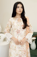 Johra Printkari Js-619 Embroidered & Printed Lawn with Printed Chiffon Dupatta