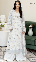 Johra Printkari Js-620 Embroidered & Printed Lawn with Printed Chiffon Dupatta