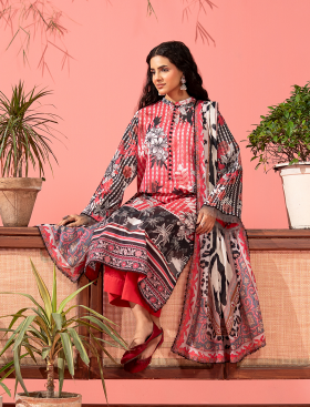 Kunar By Gull Jee A11 3pc Digital Printed Fancy Lawn Suit