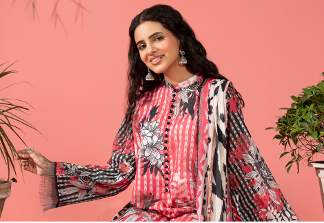Kunar By Gull Jee A11 3pc Digital Printed Fancy Lawn Suit