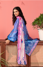 Kunar By Gull Jee A12 3pc Digital Printed Fancy Lawn Suit