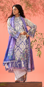 Kunar By Gull Jee A3 3pc Digital Printed Fancy Lawn Suit
