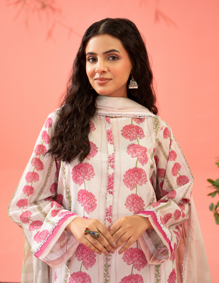 Kunar By Gull Jee A4 3pc Digital Printed Fancy Lawn Suit