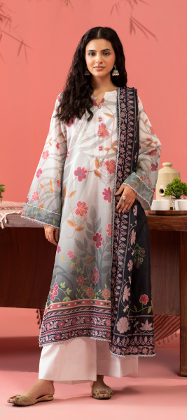 Kunar By Gull Jee A8 3pc Digital Printed Fancy Lawn Suit