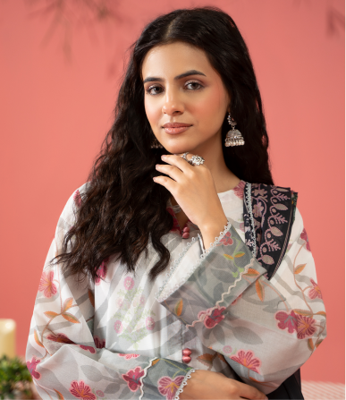 Kunar By Gull Jee A8 3pc Digital Printed Fancy Lawn Suit