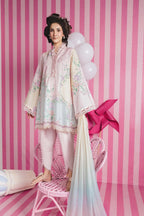 M. Basics 3pc Embroidered Lawn Suit