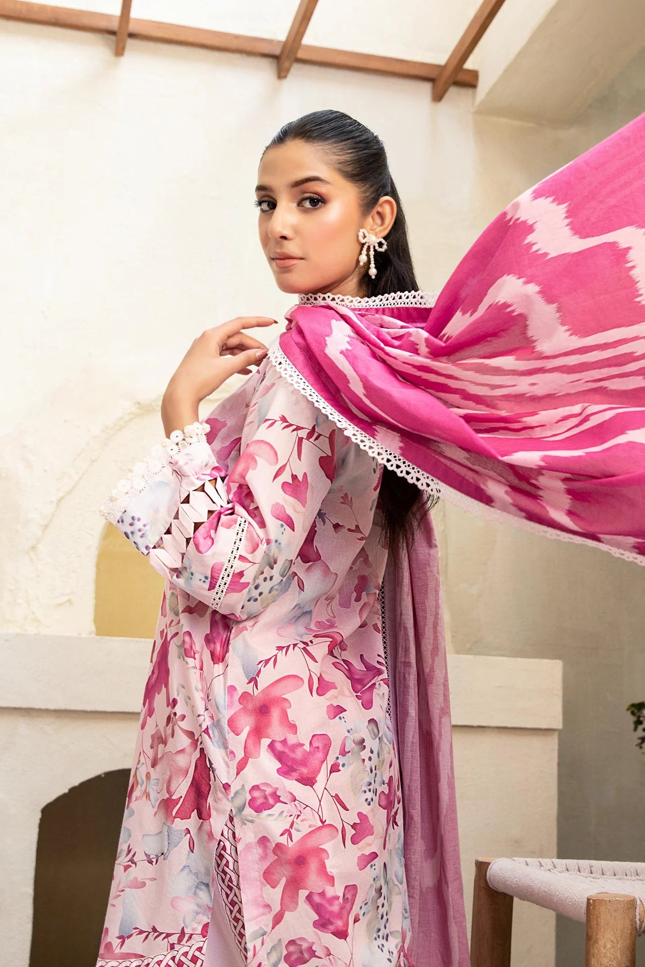Elaheh by M. Basics 3pc Printed Lawn Suit 11
