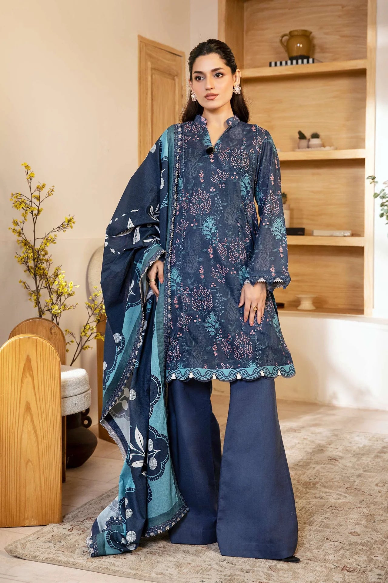 Elaheh by M. Basics 3pc Printed Lawn Suit 12