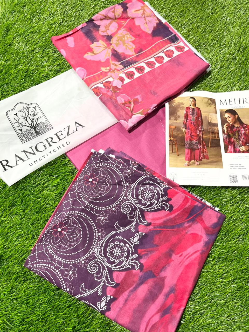 Mehru by Rangreza 3pc Printed Lawn