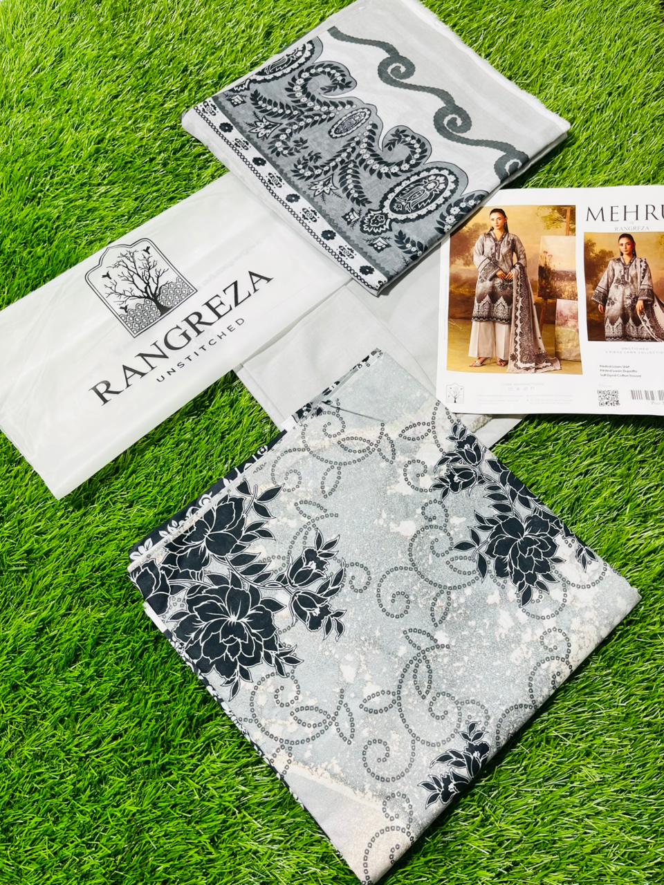 Mehru by Rangreza 3pc Printed Lawn