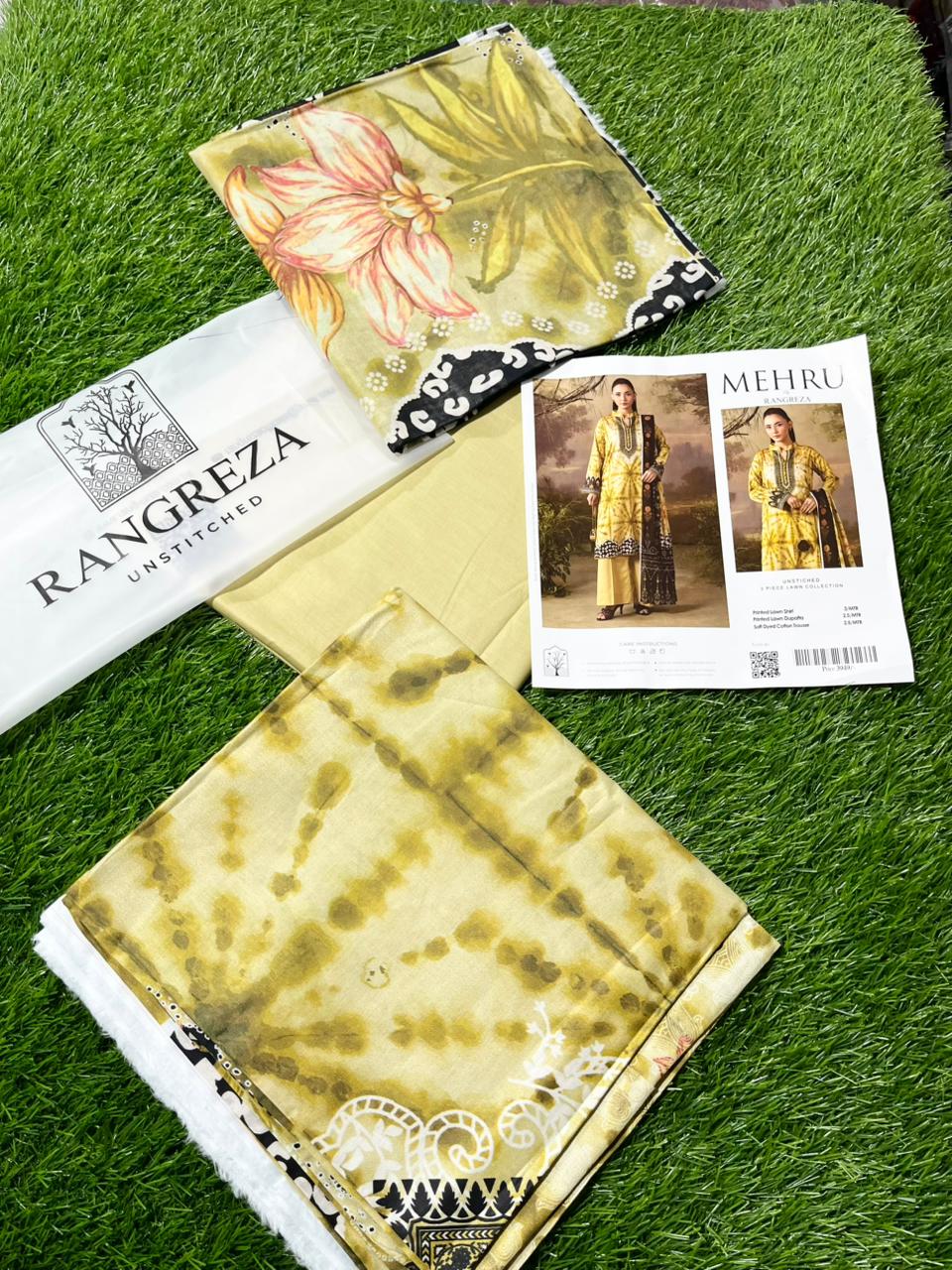 Mehru by Rangreza 3pc Printed Lawn