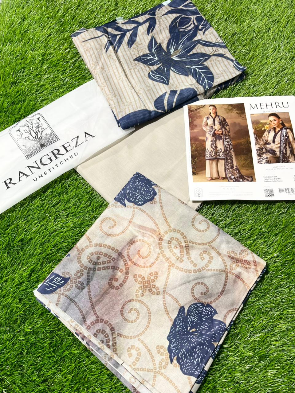 Mehru by Rangreza 3pc Printed Lawn