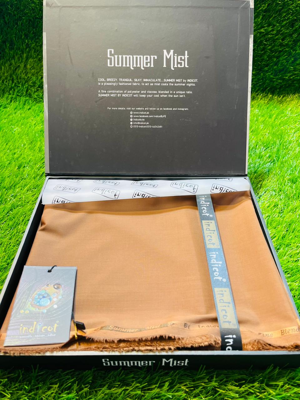 Summer Mist By Indicot Premium Micro High-Thread Blended Fabric (Wash & Wear) For Men