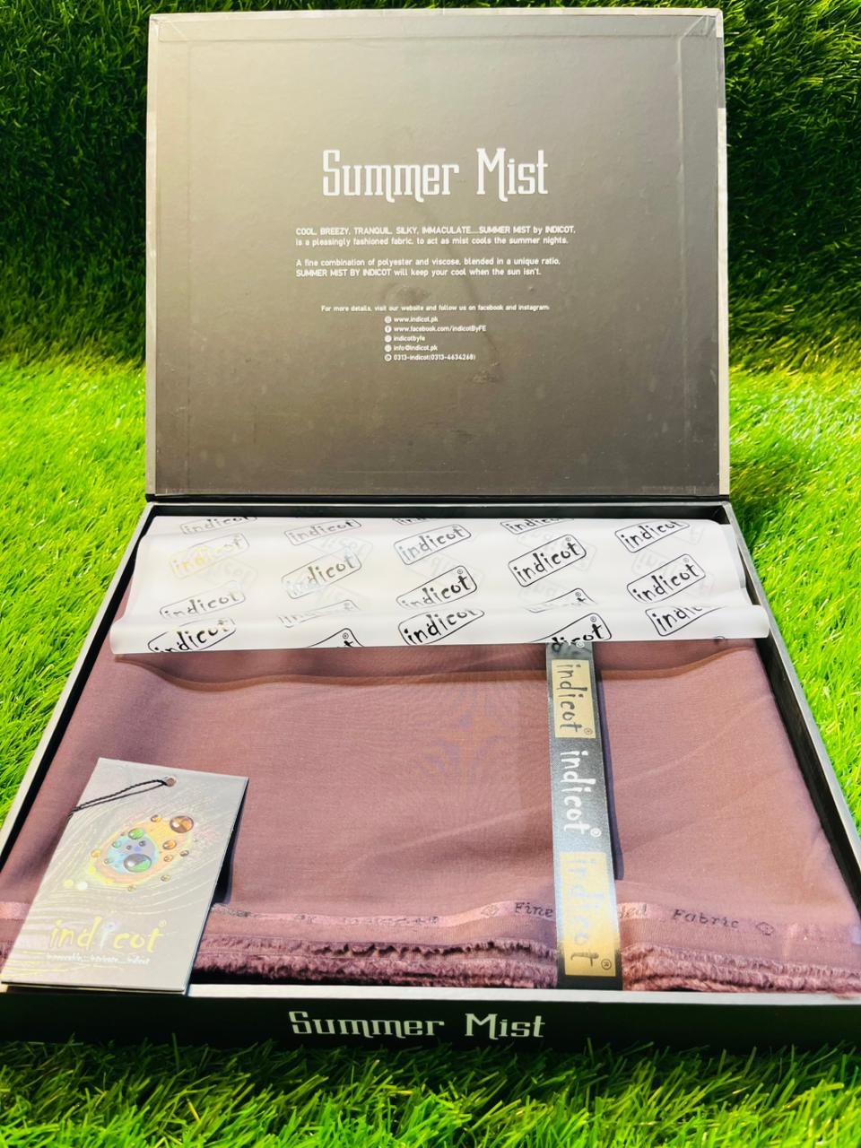 Summer Mist By Indicot Premium Micro High-Thread Blended Fabric (Wash & Wear) For Men