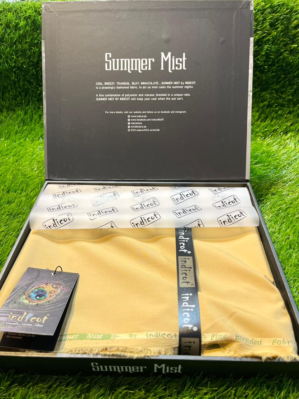 Summer Mist By Indicot Premium Micro High-Thread Blended Fabric (Wash & Wear) For Men