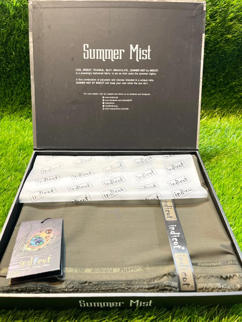 Summer Mist By Indicot Premium Micro High-Thread Blended Fabric (Wash & Wear) For Men