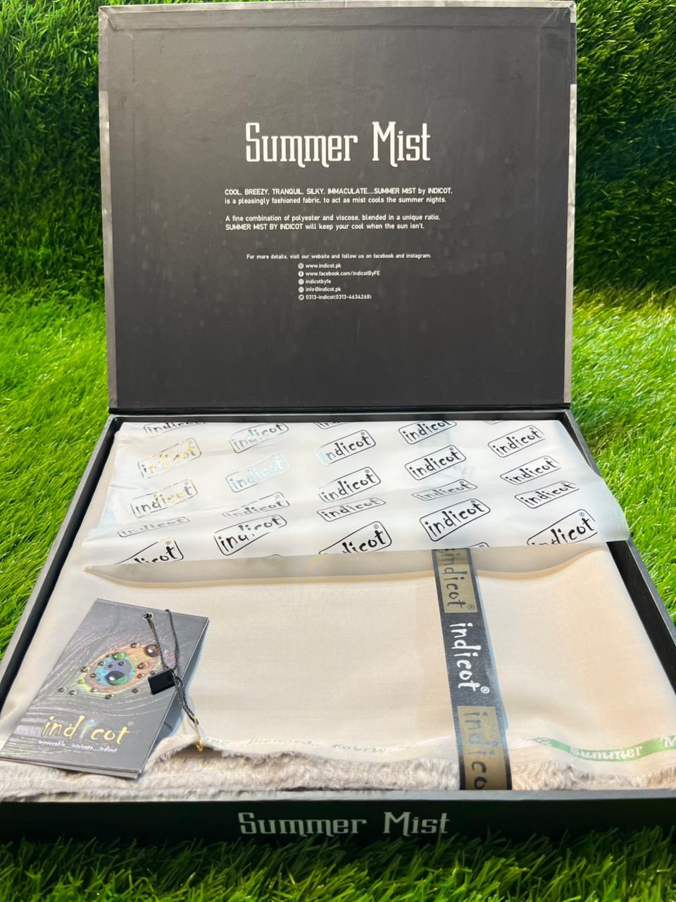 Summer Mist By Indicot Premium Micro High-Thread Blended Fabric (Wash & Wear) For Men