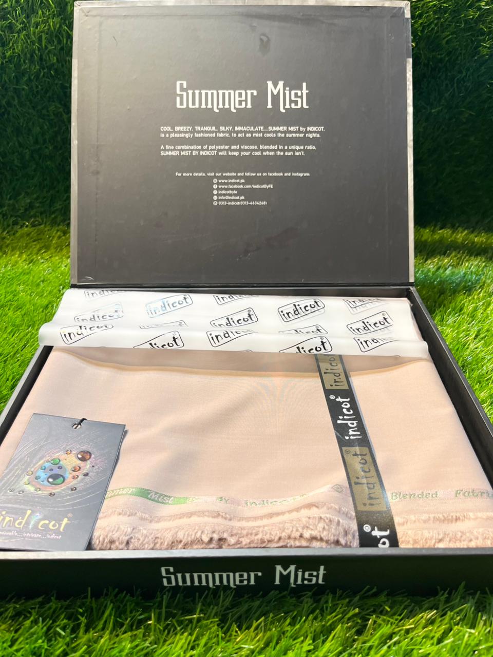 Summer Mist By Indicot Premium Micro High-Thread Blended Fabric (Wash & Wear) For Men