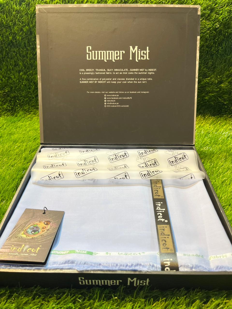 Summer Mist By Indicot Premium Micro High-Thread Blended Fabric (Wash & Wear) For Men