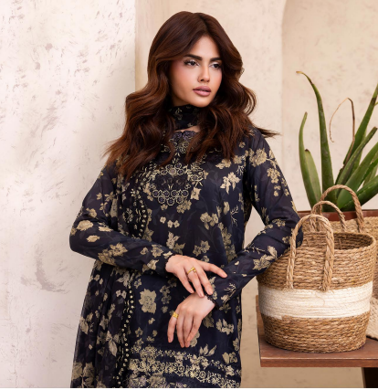 NOA by Brenish 01 3pc Digital Printed and Embroidered Lawn Suit