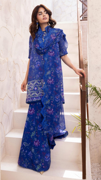 NOA by Brenish 02 3pc Digital Printed and Embroidered Lawn Suit