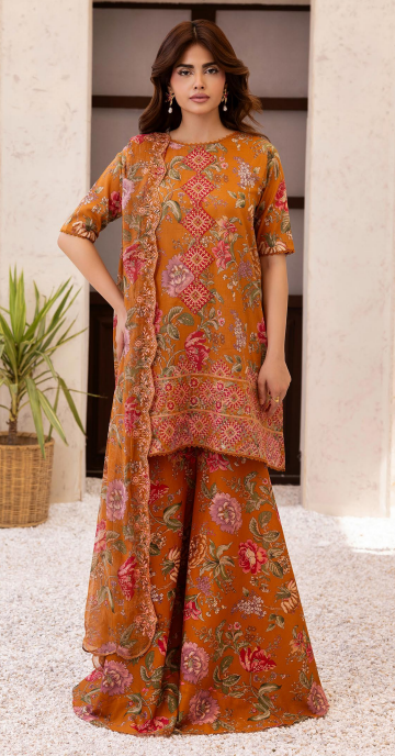 NOA by Brenish 04 3pc Digital Printed and Embroidered Lawn Suit