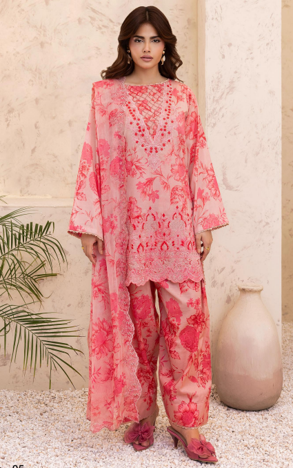 NOA by Brenish 05 3pc Digital Printed and Embroidered Lawn Suit