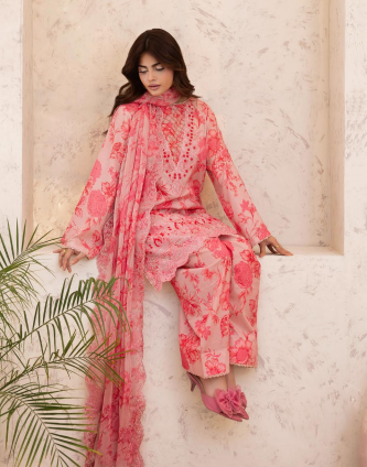 NOA by Brenish 05 3pc Digital Printed and Embroidered Lawn Suit