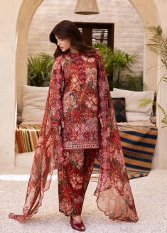 NOA by Brenish 07 3pc Digital Printed and Embroidered Lawn Suit