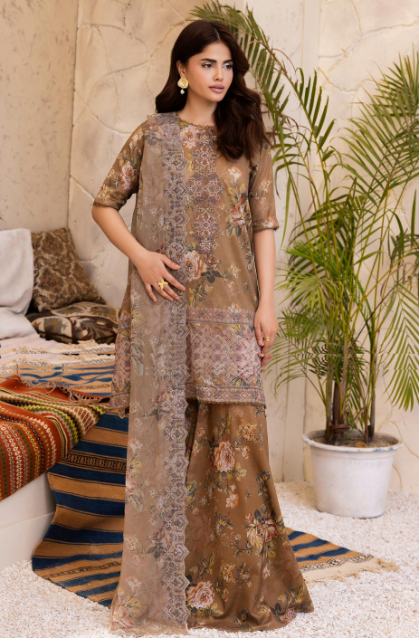 NOA by Brenish 09 3pc Digital Printed and Embroidered Lawn Suit