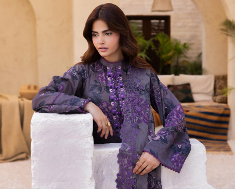 NOA by Brenish 10 3pc Digital Printed and Embroidered Lawn Suit