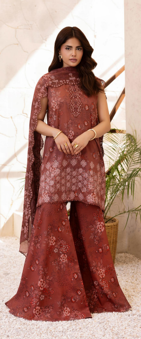 NOA by Brenish 3pc Digital Printed and Embroidered Lawn Suit