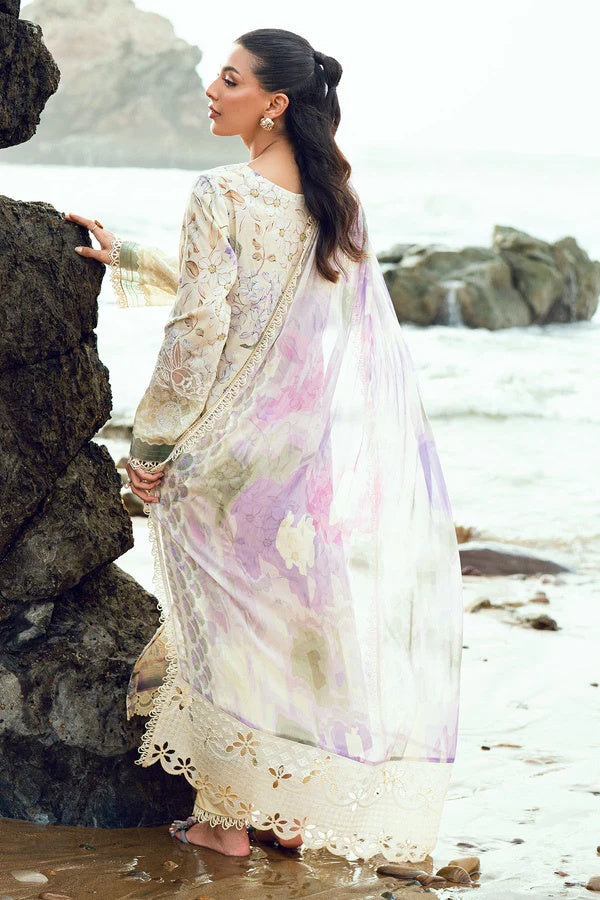 Nureh Gardenia 197 Embroidered and Printed Lawn