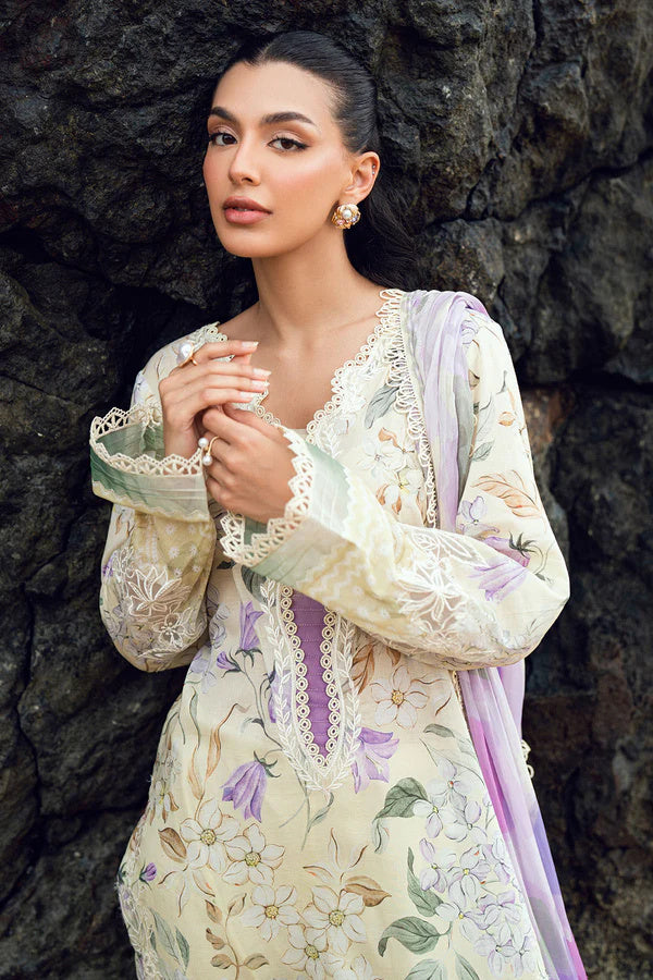 Nureh Gardenia 197 Embroidered and Printed Lawn
