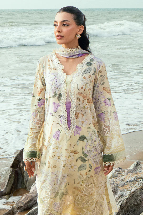 Nureh Gardenia 197 Embroidered and Printed Lawn