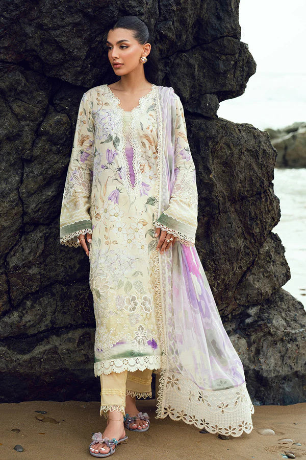 Nureh Gardenia 197 Embroidered and Printed Lawn