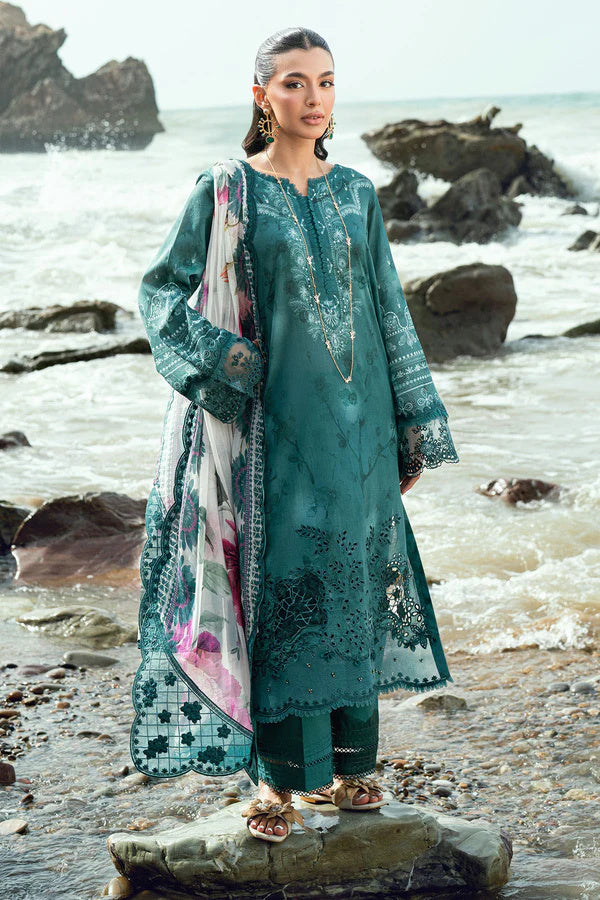 Nureh Gardenia 198 Embroidered and Printed Lawn