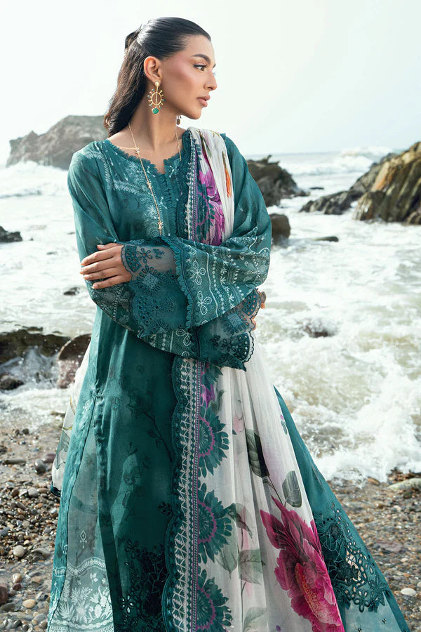 Nureh Gardenia 198 Embroidered and Printed Lawn