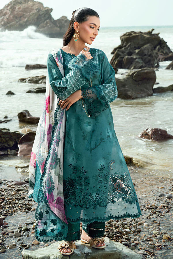 Nureh Gardenia 198 Embroidered and Printed Lawn