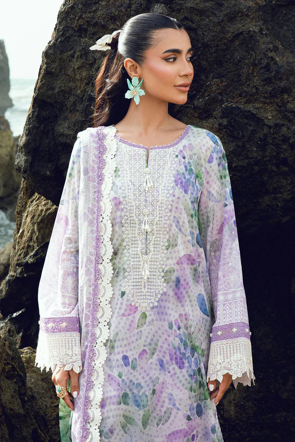 Nureh Gardenia 200 Embroidered and Printed Lawn