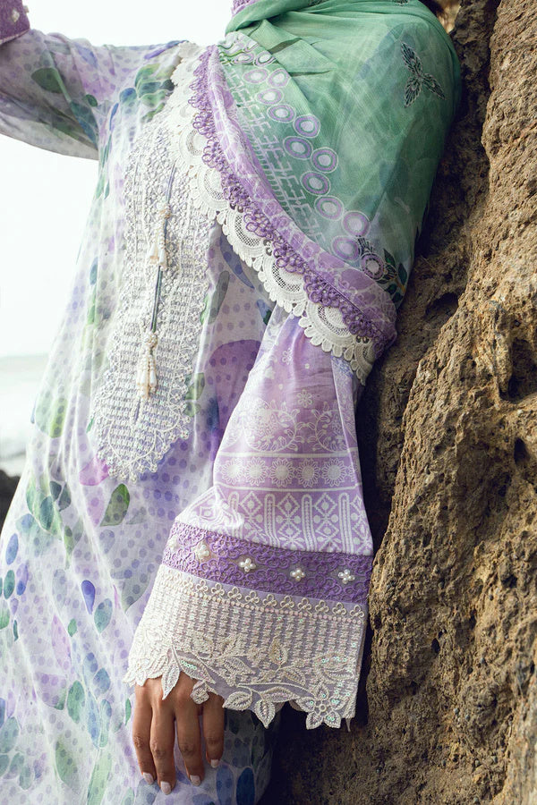 Nureh Gardenia 200 Embroidered and Printed Lawn