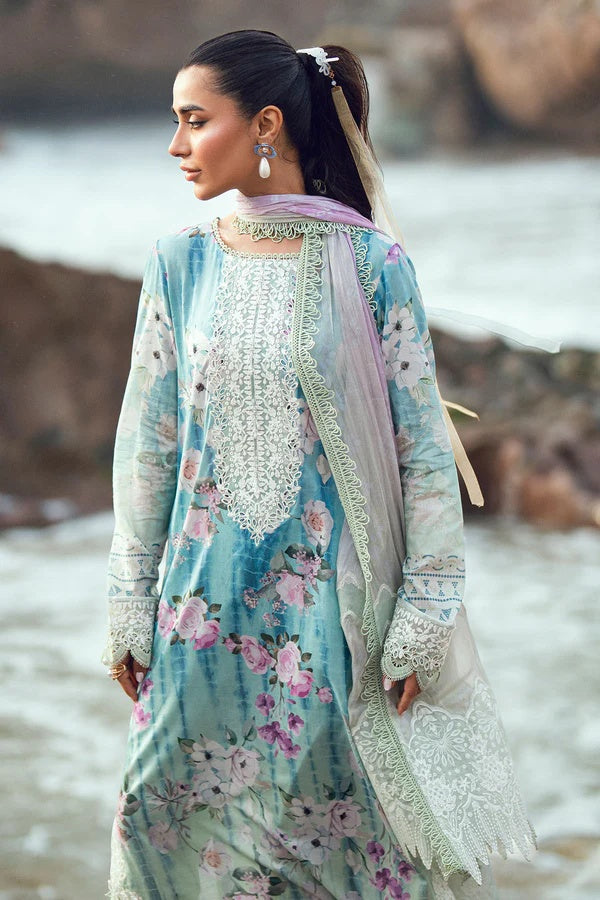 Nureh Gardenia 202 Embroidered and Printed Lawn