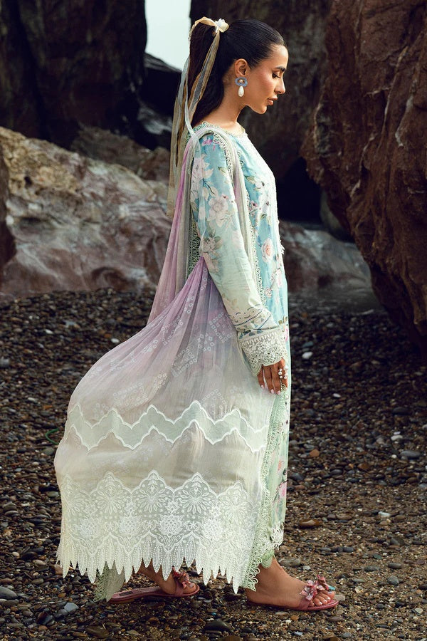 Nureh Gardenia 202 Embroidered and Printed Lawn