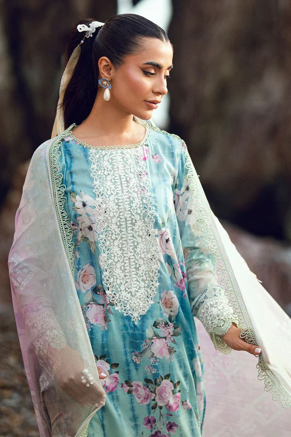 Nureh Gardenia 202 Embroidered and Printed Lawn