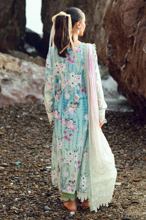 Nureh Gardenia 202 Embroidered and Printed Lawn