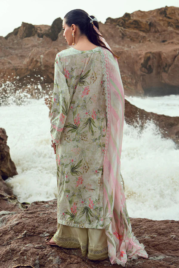 Nureh Gardenia 203 Embroidered and Printed Lawn