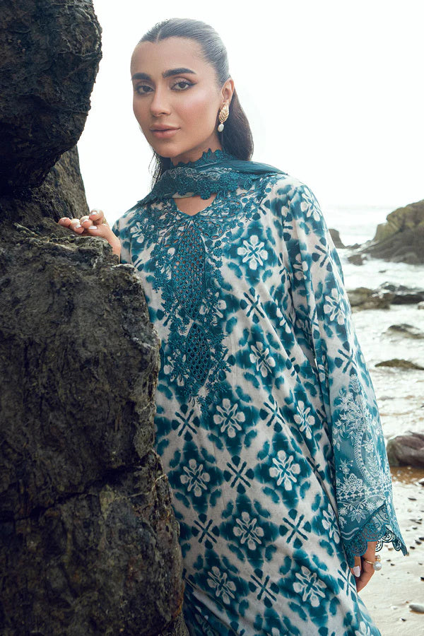 Nureh Gardenia 204 Embroidered and Printed Lawn